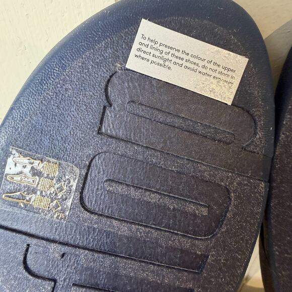 FitFlop NWOBox Womens Lulu Cross Glitz Slide Shoe Navy Blue Metallic 9M Comfort - Picture 11 of 14